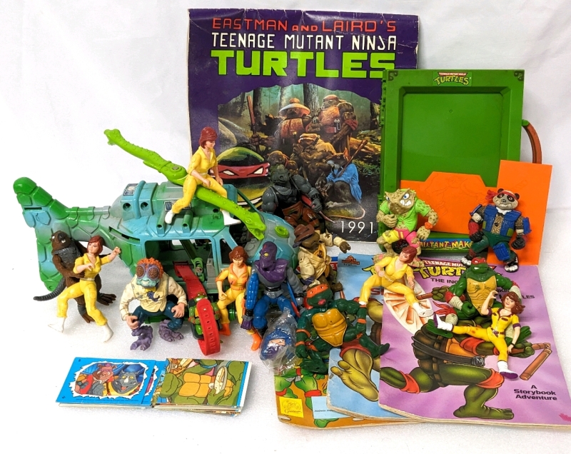 Vintage Teenage Mutant Ninja Turtles Figures, Mutant Maker, Books & Eastman and Laird's 1991 TMNT Calendar