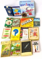 Vintage to Newer Card Deck, Card Games, Cribbage Table Tallies, Book Plates +