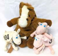 Vintage Serta Promotional Sheep & Original Gurilla Biscuit Plush Horse Backpack with Tag
