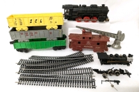 Vintage Model Train Cars incl Lionel & HO Train Tracks with Trains for Parts