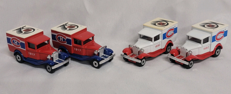 MatchBox Montreal Canadians Diecast Ford Model A Trucks , Four (4) Trucks