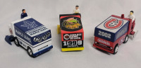 NHL Hockey Toronto , Montreal & Chicago Zamboni Diecast Cars . Three (3) Diecast Cars