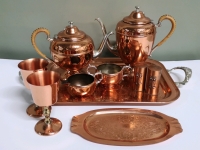 Copper Dishes - Coffee Pot, Teapot, Shakers +