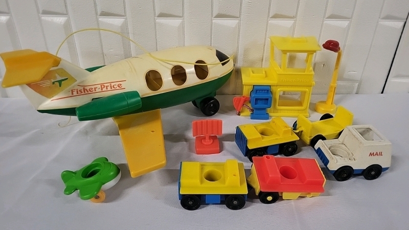 Vintage Fisher Price Airplane & Airport Accessories