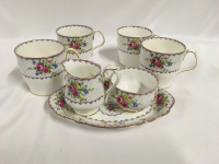 Royal Albert Petit Point Cream Sugar & Mugs