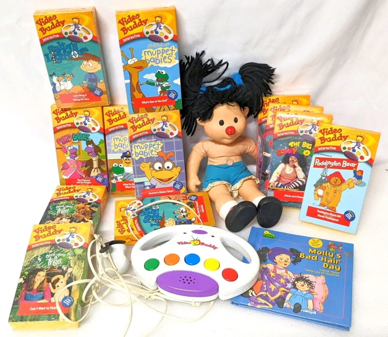 Vintage Video Buddy System with VHS & Big Comfy Couch's Molly Doll