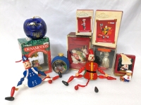 Vintage to Newer Christmas Ornaments: Hallmark, Lenox, Powered & Pull-String Puppets