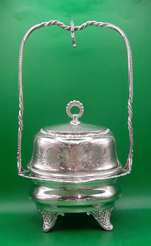 Vintage Silverplate Egg Stand and Butter Dish