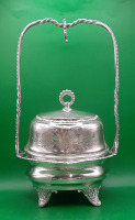Vintage Silverplate Egg Stand and Butter Dish