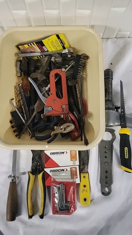 Vintage to Newer Tool Lot - In Plastic Bin