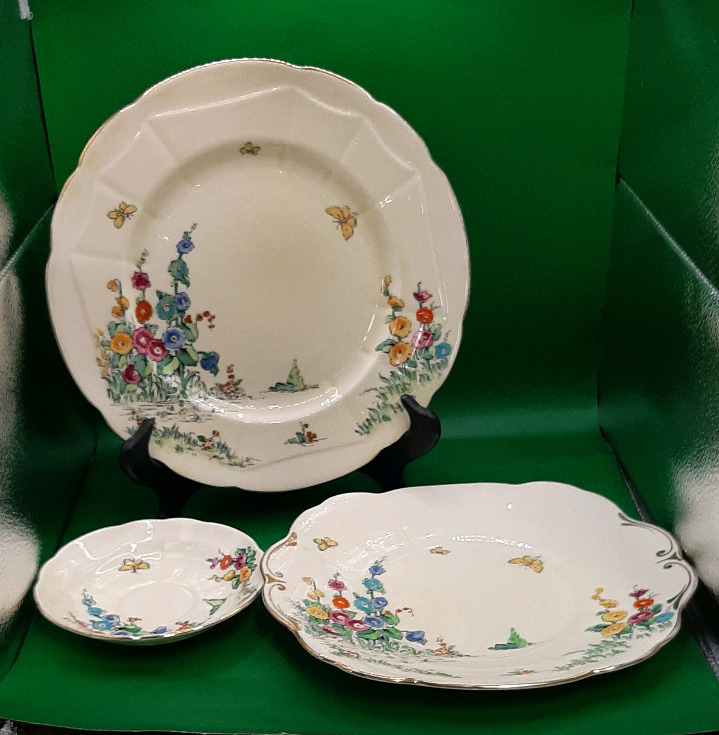 Vintage Crown Staffordshire Hollyhock China