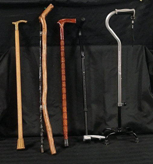 Four Canes and Two Walking Sticks