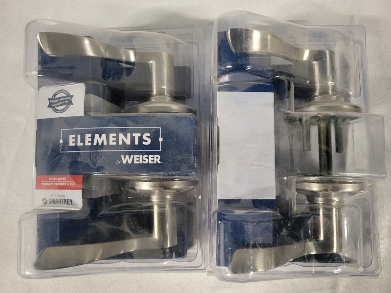 2 Unused Weiser Elements Door Handle Sets