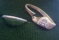14K White Gold Band Ring and 10K Gold Squished Ring As Is