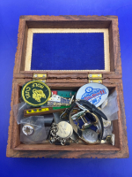 Carved Wooden Box Jewelry Content