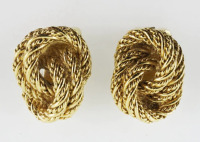 Christian DIOR Rope Knot Earrings Signed