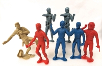 Vintage 5.5" Plastic Marx Shot Cowboy & Spacemen Figures