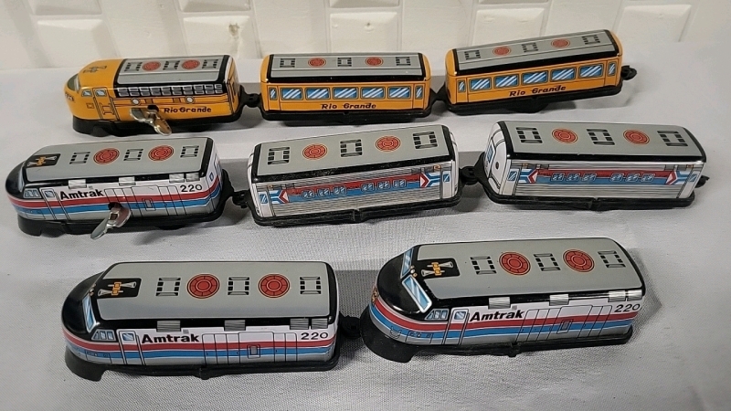 Vintage Tin Toy Model Trains