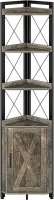 New Rolanstar 6-Tier Corner Shelf with Storage - Grey