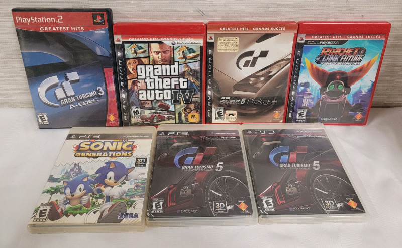 Playstation 2 & Playstation 3 Video Games . Seven (7) Games , Pre-owned Condition