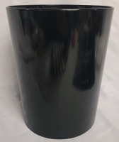M Design Home Decor 10" Metal Waste Basket , Black . New