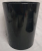 M Design Home Decor 10" Metal Waste Basket , Black . New
