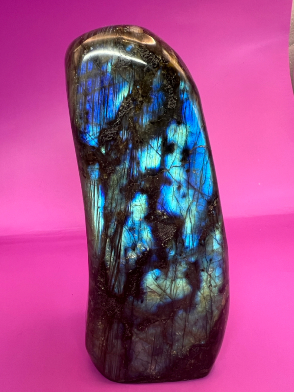 Labradorite Natural 3 Pound Stand up Crystal