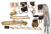 Vintage New Old Stock Jewelry: D'ORLAN, Silver & Gold Tone, Chains & Earrings