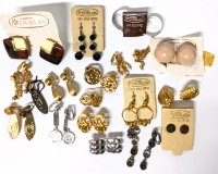 Vintage New Old Stock Jewelry: D'ORLAN, Silver & Gold Tone Earrings