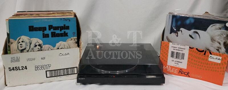 Sony Belt Drive Stereo Turntable LX430 for Sony System & 70+ Record LPS