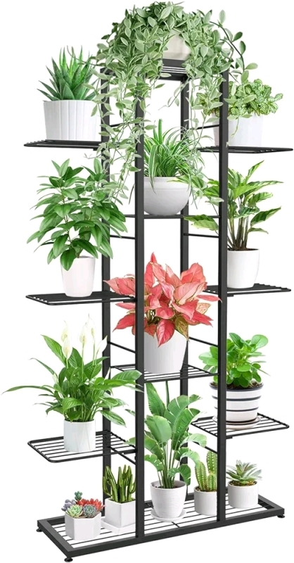 10 Tier 12 Potted Metal Plant Stand for Indoor / Outdoor . New