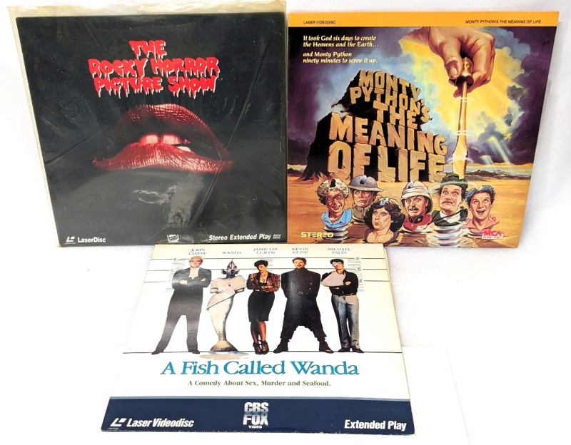 Vintage LaserDisc Movies: Rocky Horror Picture Show, Monty Python's The Meaning of Life & A Fish Called Wanda