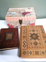 Decorative Storage Box + Wooden Book Holder +