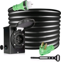 MiColly 50 Amp Generator Extension Cord & Power Inlet Box , 20ft. Long - New