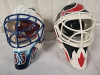 2 Vintage Collectible NHL Hockey Goalie Masksks - 5"&times;6"