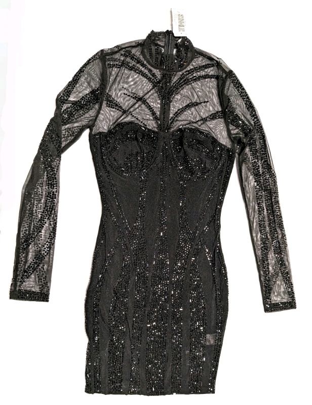 New Haven Rhinestone One Piece Dress w Skirt (Size: Small)