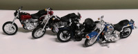 4 HARLEY DAVIDSON Toy Motorcycles - Maisto