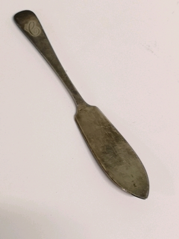 Vintage Sterling Silver Butter Spreader - " C "