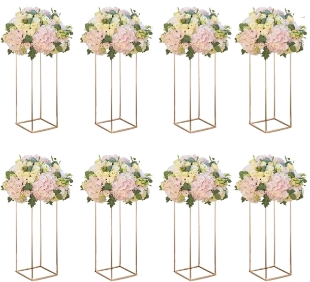 Flyhill 8pc. Metal Centerpiece Flower Table Decoration Stands . New