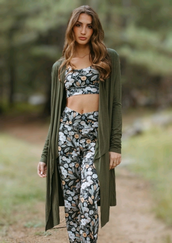 New Jala Clothing Devi Duster : Olive (Size Small)