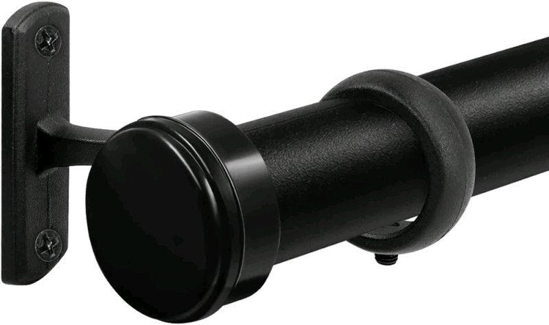 New Curtain Rods for Windows 120 to 160 inch Indoor/Outdoor Ceiling or Wall-Mount - Black