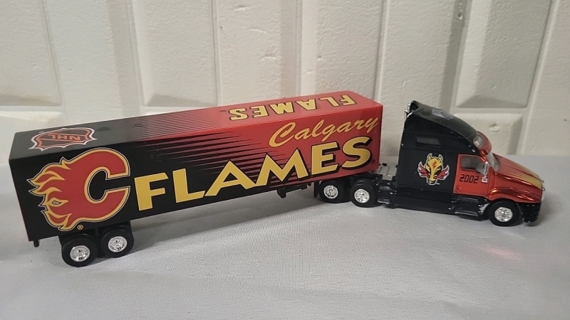 Calgary Flames Diecast Transport Truck & Trailer