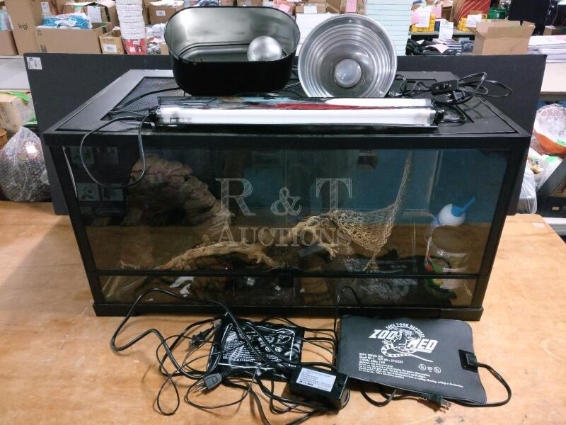Terrarium For Reptiles & Amphibians with Accessories - 36"x18"x18