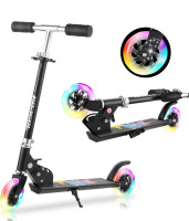 NEW Scooter for Kids Ages 6-12 - Kids Kick Scooters with Led Light Up Wheels & 3 Levels Adjustable Handlebar