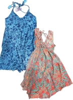 2 New Indian Boutique Lightweight Silky Summer Dresses (One Size)