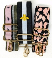 3 New Thick Adjustable Interchangeable Purse Straps with Gold Tone Hardware