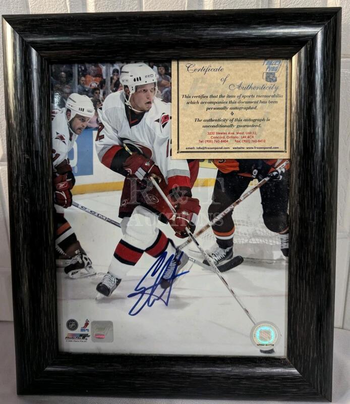 Autographed Photo of Eric Staal with Certificate of Authenticity.