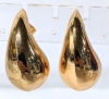 10 New Pairs Gold Tone Chunky Teardrop Earrings - 4