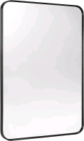 New Minuover Wall Mount Mirror for Bathroom, Brush Black Metal Framed Rounded Corners 20" x 30"