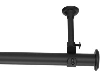 YunNephele Hanging Curtain Rod Matte Black